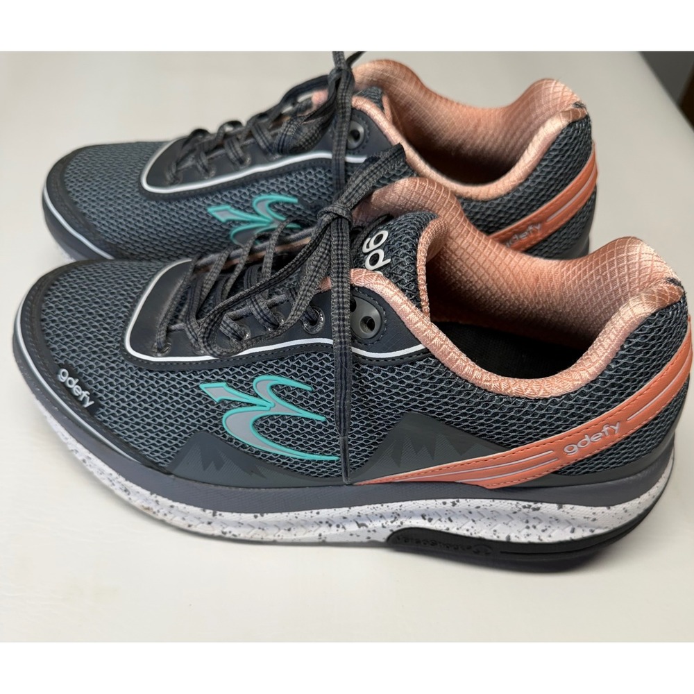 Gravity Defyer Ion Walking Shoes Womens 10 Grey Coral TB9024FGP-W VersoShock